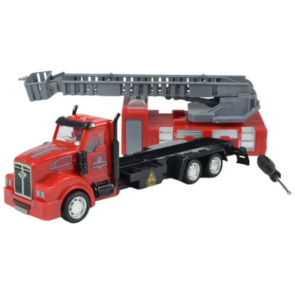 City Truck: Preoblikovljiv tovornjak gasilske postaje na kolesih z opozorilnimi tablami 19cm slika 6