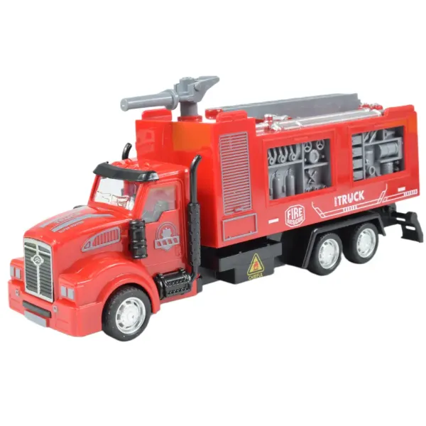 City Truck: Preoblikovljiv tovornjak gasilske postaje na kolesih z opozorilnimi tablami 19cm slika 7