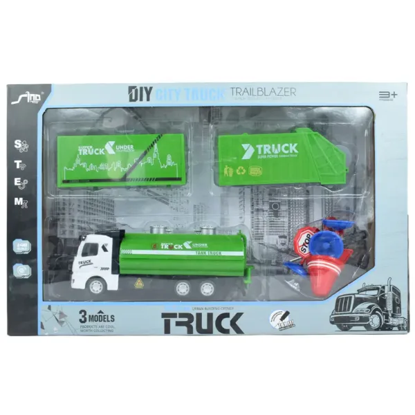 City Truck: Preoblikovljiv tovornjak za prevoz odpadkov na kolesih z označevalnimi tablicami 19cm slika 9
