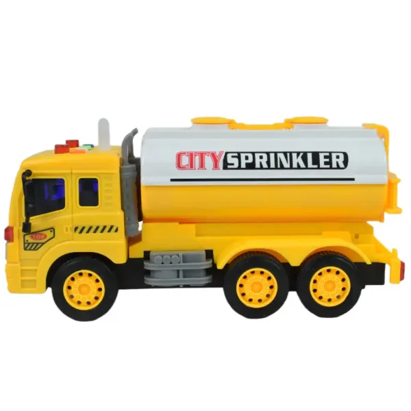 City Truck: Rumena cisterna tovornjak z lučjo in zvokom 1/18 slika 3
