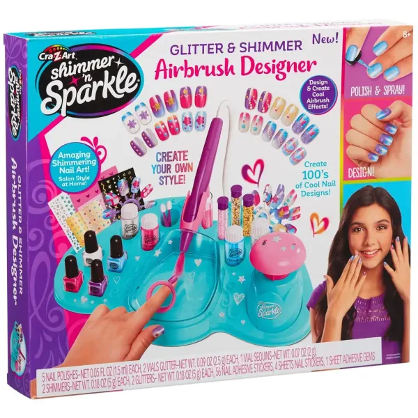 Cra-Z-Art: Shimmer and Sparkle - Glitter & Shimmer barvni pršilnik za nohte studio set. slika 7