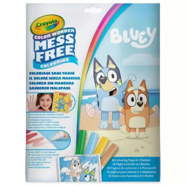 Crayola: Color Wonder - Bluey brezpacki barvni komplet v mapici slika 1