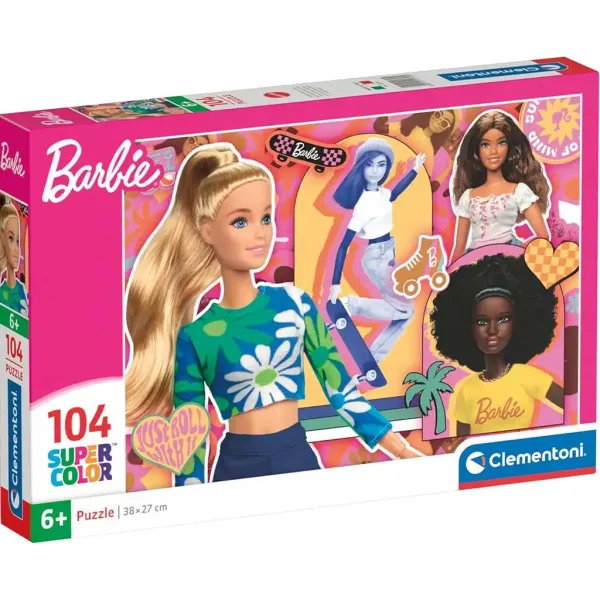 Čudovite Barbie lutke 104-delna Supercolor sestavljanka - Clementoni slika 1