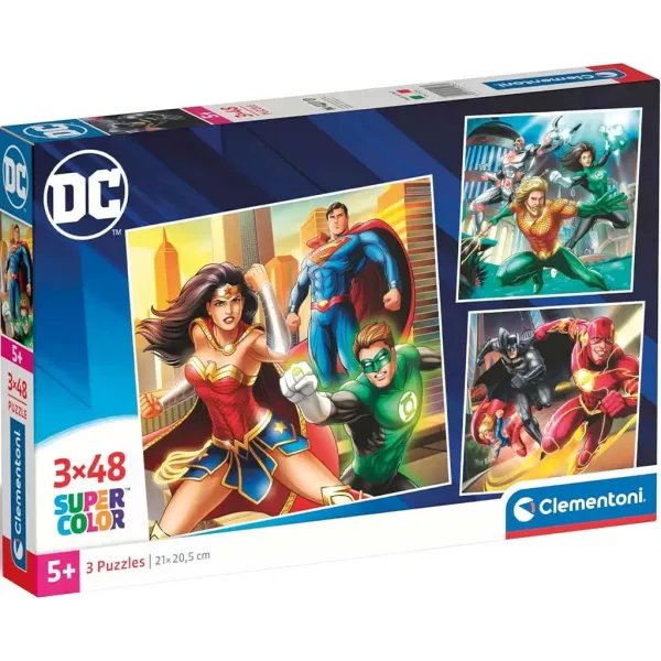 DC Liga pravičnosti 3x48-delna Supercolor sestavljanka - Clementoni slika 1
