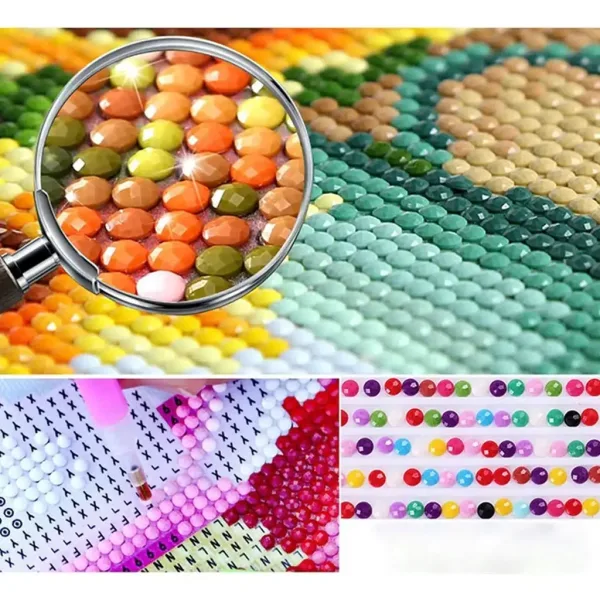 Diamantna sestavljanka: Set za diamantno slikanje flamingov 10x15 cm slika 2