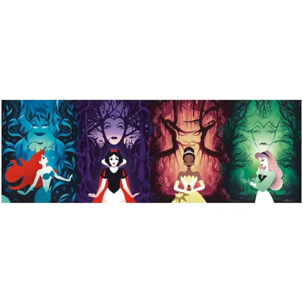 Disney+ - Disney princese 1000-delna panoramska sestavljanka s posterjem - Clementoni slika 2