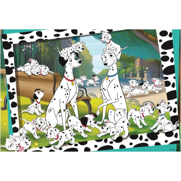 Disney 101 dalmatince 2 v 1, 24-delni puzzle in pobarvanka 50x35cm - Lisciani slika 2
