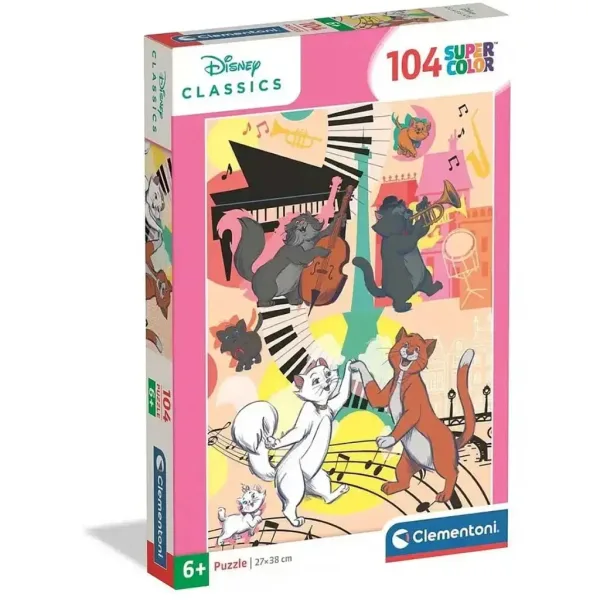 Disney+Aristocats 104-delna supercolor sestavljanka - Clementoni slika 1