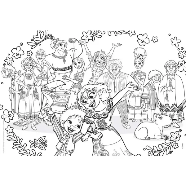 Disney Encanto 2 v 1 maxi sestavljanka 2x60 delov in pobarvanka 50x35cm - Lisciani slika 2