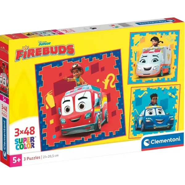 Disney+Firebuds 3x48-delna Supercolor sestavljanka - Clementoni slika 1