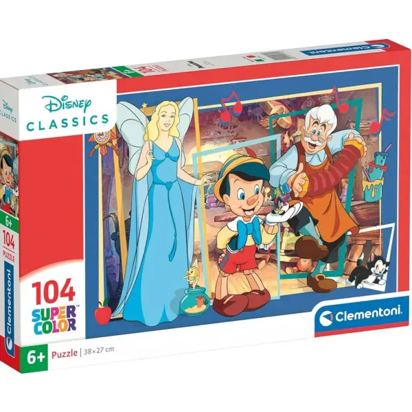 Disney Pinokio 104-delni Supercolor sestavljanka - Clementoni slika 1