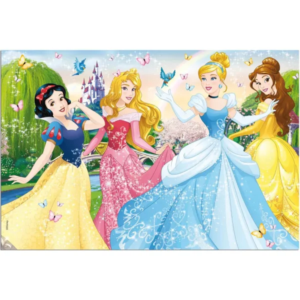 Disney Princeske 2 v 1, 60-delni puzzle in pobarvanka, 50x35 cm – Lisciani slika 2