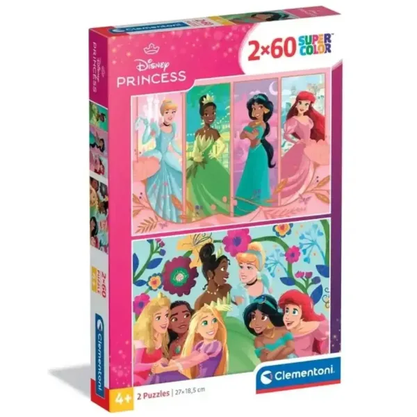 Disney+Princeske 2x60 kosov Supercolor sestavljanka - Clementoni slika 1
