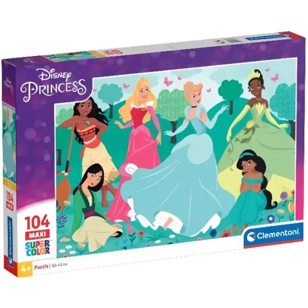 Disney+Princeske prijateljice 104-delna maxi supercolor sestavljanka - Clementoni slika 1