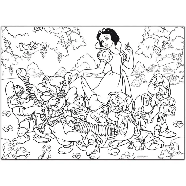 Disney Sneguljčica 2 v 1 maxi 150-delni sestavljanka in pobarvanka 70x50 cm - Lisciani slika 2