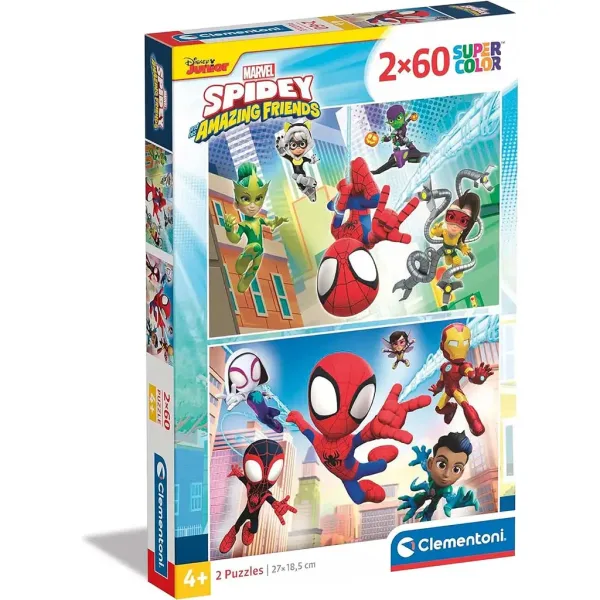 Disney Spidey 2x60-delni Supercolor sestavljanka - Clementoni slika 1
