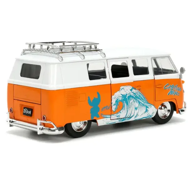 Disney Stitch – 1961 Volkswagen kombi s figurico Stitcha, majhen avto 1/24 - Jada Toys slika 3