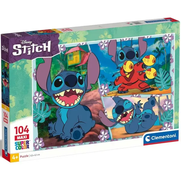Disney+Stitch 104-delni maxi Supercolor sestavljanka - Clementoni slika 1