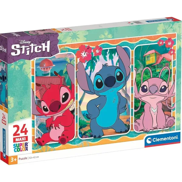 Disney Stitch 24-delna maxi supercolor sestavljanka - Clementoni slika 1