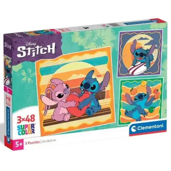 Disney+Stitch in Angel 3x48-delna Supercolor sestavljanka - Clementoni slika 1