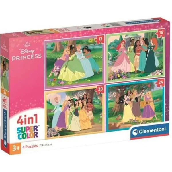 Disney princeske 4 v 1 Supercolor sestavljanka - Clementoni slika 1