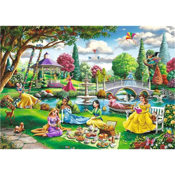 Disneyjeve princese na spomladanskem pikniku, 1000-delna premium plus kakovostna sestavljanka – Trefl slika 2