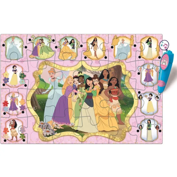 Disneyjeve princeske interaktivna 24-delna talna sestavljanka - Clementoni slika 3