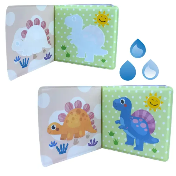 Dojenčkova knjiga: Dinozavri mehka kopelna knjiga 14x13cm slika 3