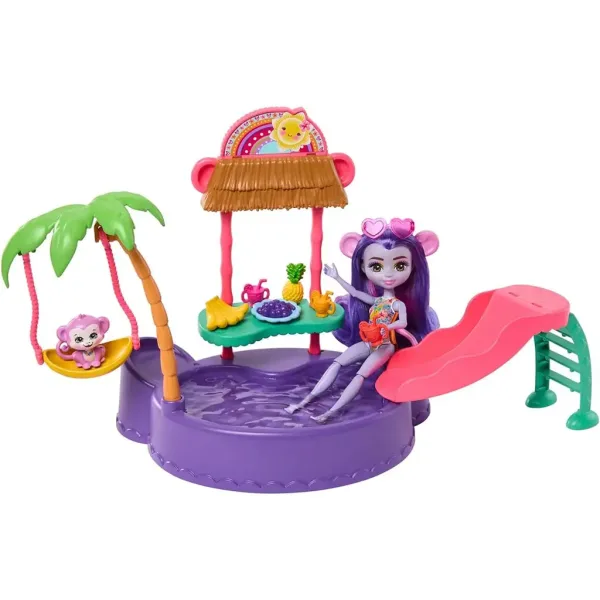 Enchantimals: Majmoca zabava ob bazenu igralni set - Mattel slika 2