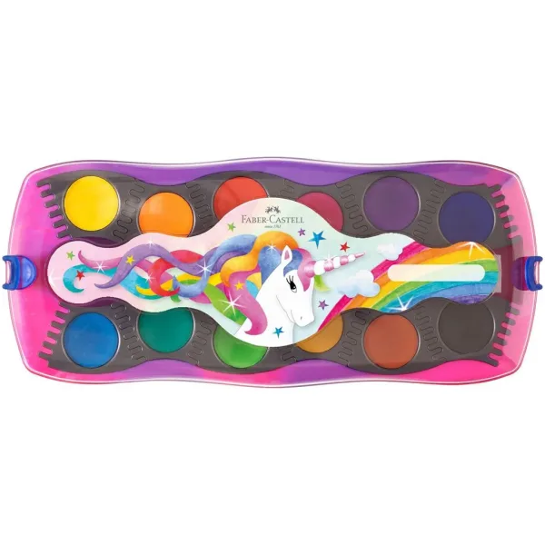 Faber-Castell: Connector 12-delni set akvarelnih barv z združljivimi paletami, z enorogom slika 3
