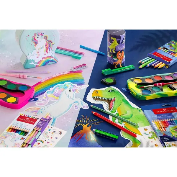 Faber-Castell: Jumbo GRIP s setom barvic z motivom dinozavrov 8+2 kosov slika 2