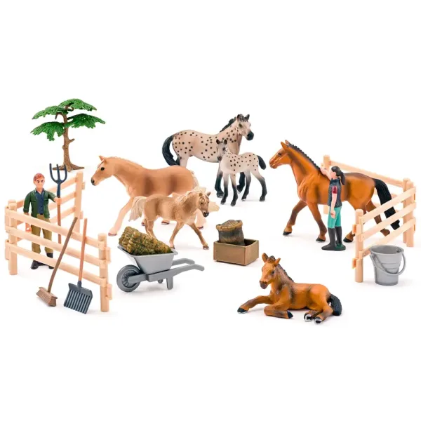 Faunica: 25-delni komplet igrač s konji - Woodyland slika 2