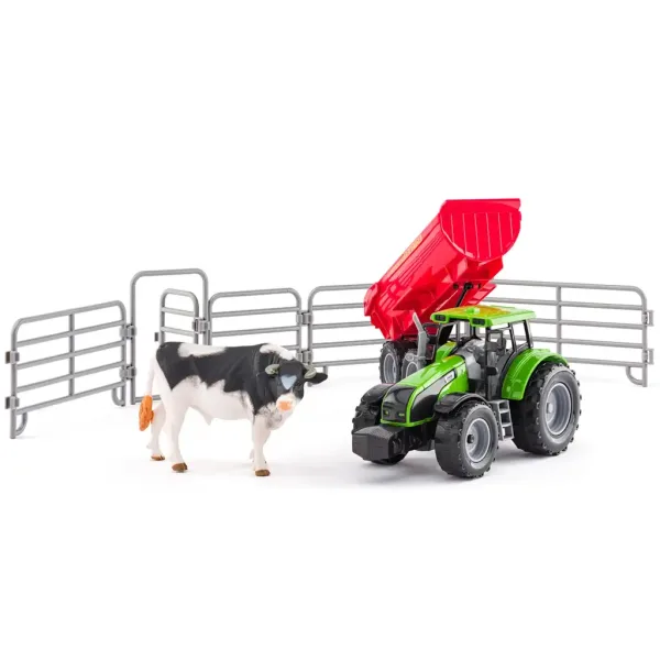 Faunica: Igralni set traktor z bikom - Woodyland slika 2