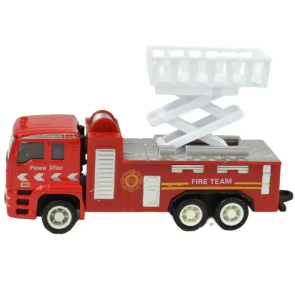 Fire Rescue Team: 4 kosi kovinski gasilski avto set. slika 3