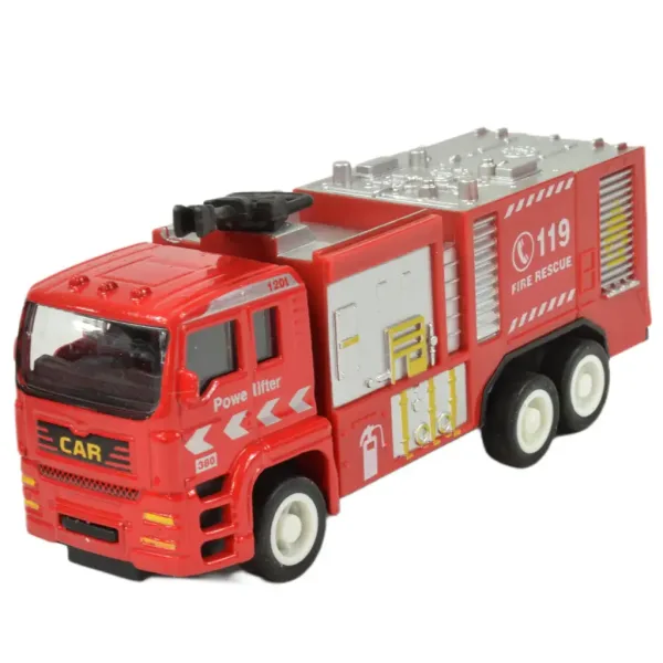 Fire Rescue Team: 4 kosi kovinski gasilski avto set. slika 6