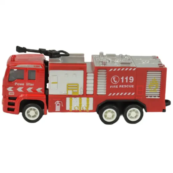 Fire Rescue Team: 4 kosi kovinski gasilski avto set. slika 7