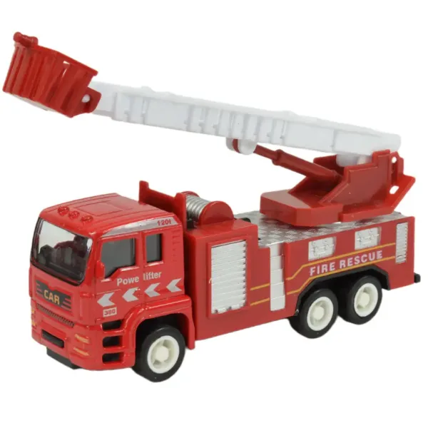Fire Rescue Team: 4 kosi kovinski gasilski avto set. slika 8