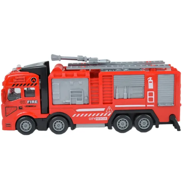 Fire Truck: Kovinski tovornjak s kolesi za gasilsko postajo 20cm slika 3