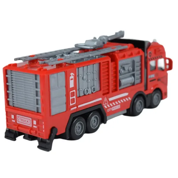 Fire Truck: Kovinski tovornjak s kolesi za gasilsko postajo 20cm slika 5