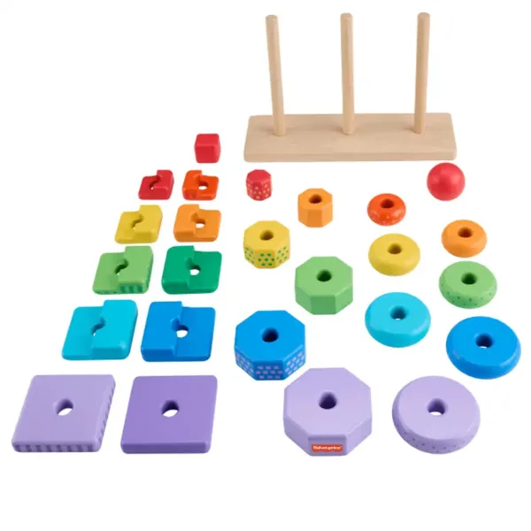 Fisher-Price Barvni sortirnik oblik in piramida za zlaganje - Mattel slika 3