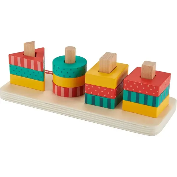 Fisher-Price: Wood lesena vstavljanka za razvoj oblik - Mattel slika 2