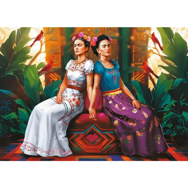 Frida Kahlo Dva obraza ena duša 1000-delni Premium plus kakovostni puzzle - Trefl slika 2
