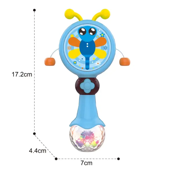 Glasbeni svet: Lesketajoča se žogica z bobni 17cm slika 3