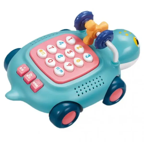 Glasbeno in svetlečo želvino otroško telefon v dveh različicah 20cm slika 3