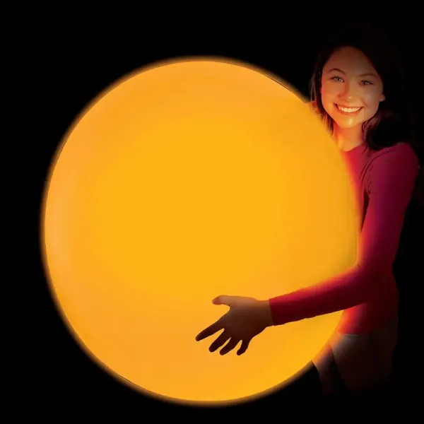 Glowzilla Wubble svetleča mehurčkasta žoga v neonsko oranžni barvi, 75 cm slika 2