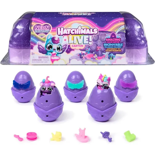 Hatchimals Alive!: Neon Rainbow Jajčna škatla - Spin Master slika 3