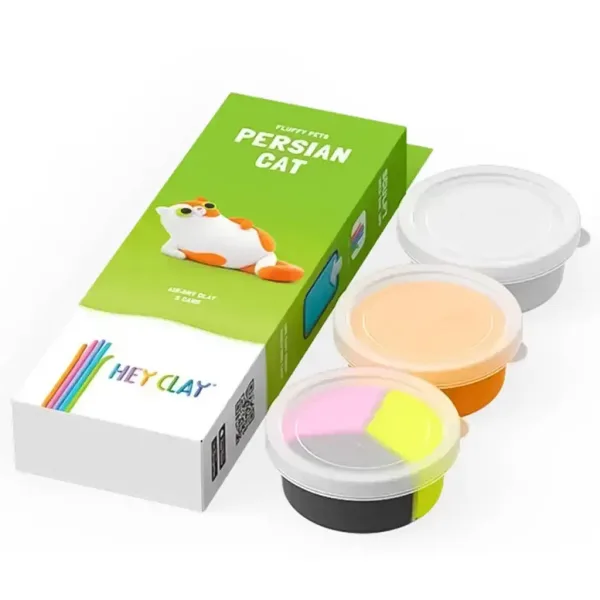 Hey Clay: Pihe-puha komplet za modeliranje figurice perzijske mačke slika 2