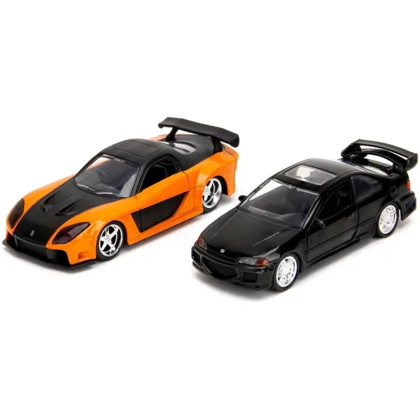 Hitri in drzni: Legacy serija Hanov Mazda RX-7 & Heist Honda Civic kovinski model avtomobila set 1/32 - Jada Toys slika 2