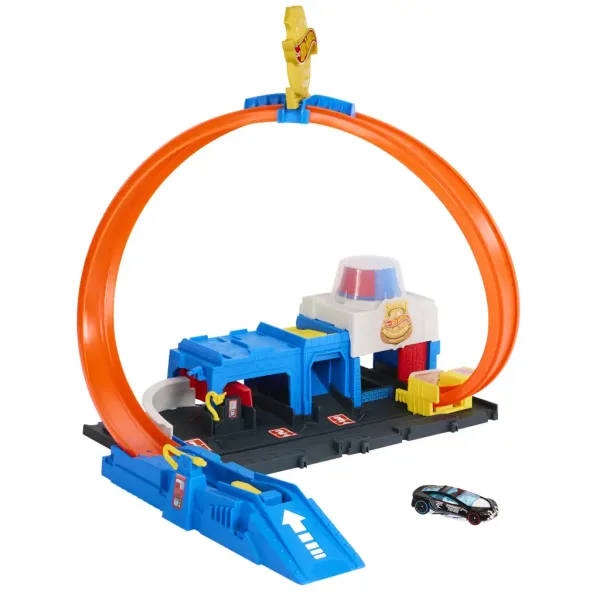 Hot Wheels City: Super policijska postaja s kompletom steze in avtomobilčkom - Mattel slika 2