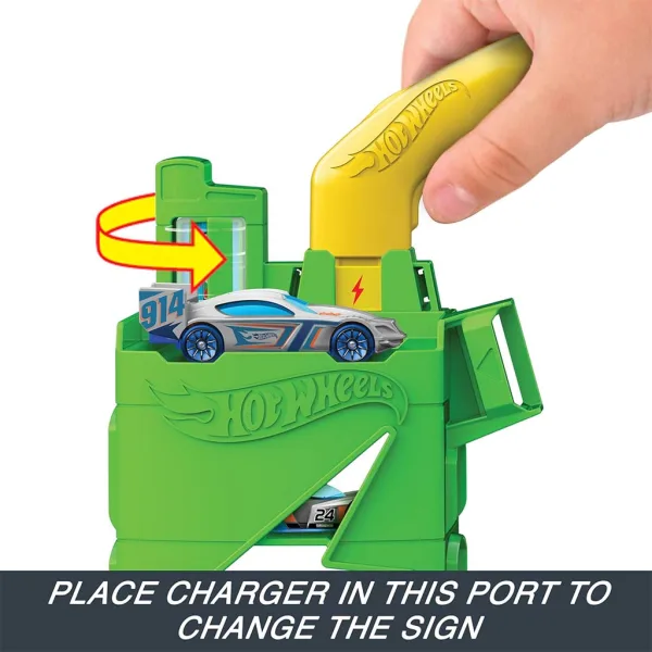 Hot Wheels: Mestna polnilna postaja s progo in 1 majhnim avtomobilom - Mattel slika 4